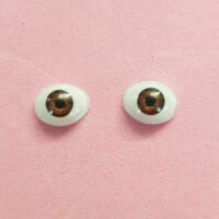 Occhi in Vetro 10mm. Iride 6mm - set 4 coppie Colori Verde Chiaro+ Marrone+Azzurro +Verde - immagine 5