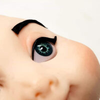 Occhi in Vetro 10mm. Iride 6mm - set 4 coppie Colori Verde Chiaro+ Marrone+Azzurro +Verde - immagine 6