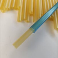 Bastoncini Per Torta - Confezione Da 10 Pezzi rotondi Diam. 7 mm. H 30 cm.colore Oro - immagine 3